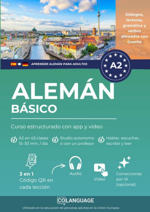Aprender alemán A2 básico: curso estructurado con app y vídeo