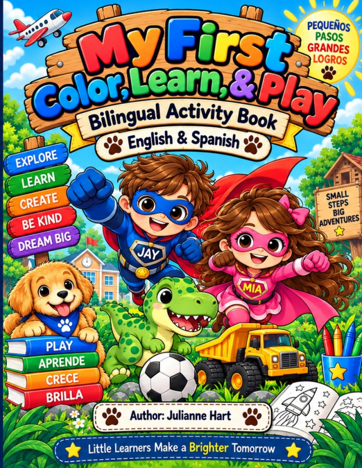 My First Color, Learn, & Play Bilingual Activity Book
