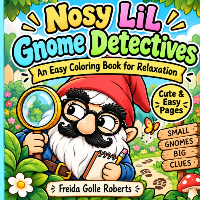 Nosy LiL Gnome Detectives Coloring Book