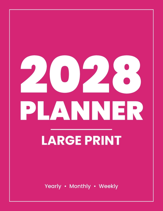 2028 Yearly planner Pink