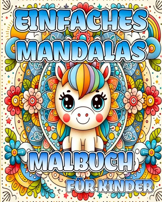 Einfaches Mandalas-Malbuch für Kinder