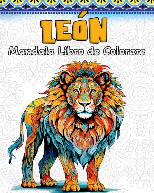 León Mandala Libro de Colorear