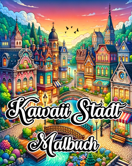 Kawaii Stadt Malbuch