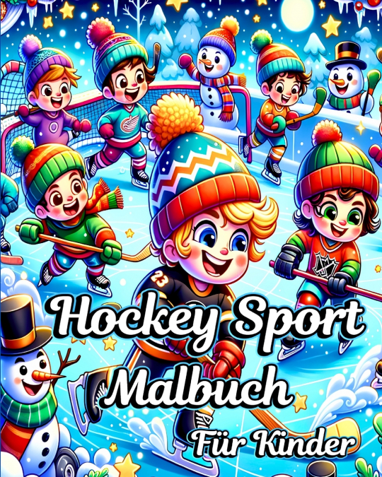 Hockey Sport Malbuch für Kinder