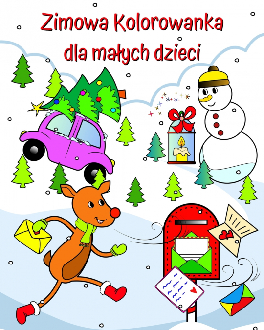 Zimowa Kolorowanka dla małych dzieci