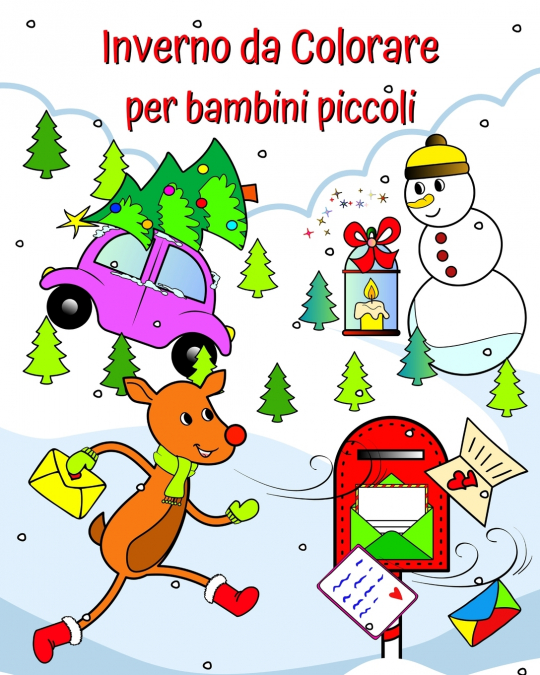 Inverno da Colorare per bambini piccoli