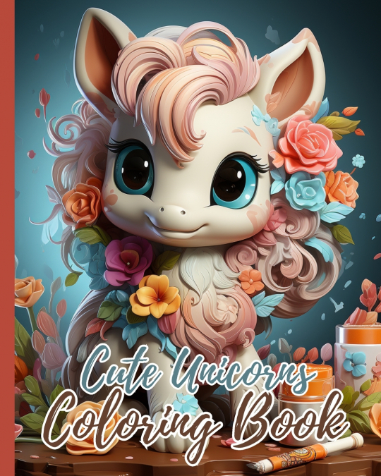Cute Unicorns Coloring Book For Kids
