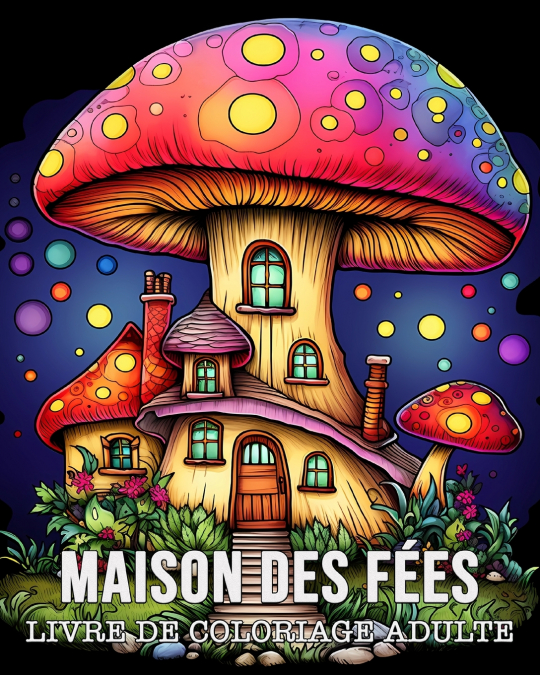 Livre de Coloriage Adulte Maison des Fées