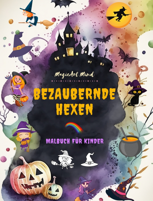 Bezaubernde Hexen | Malbuch für Kinder | Kreative und lustige Szenen aus der Fantasiewelt der Hexere