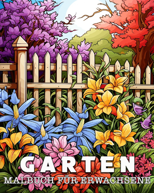 Malbuch für Erwachsene Garten