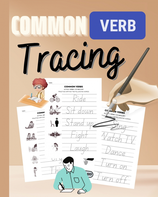 Common Verbs Tracing Workbook
