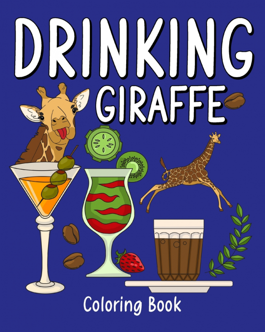 Drinking Giraffe Coloring Book