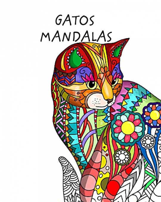 Gatos con Mandalas - Libro de Colorear para Adultos