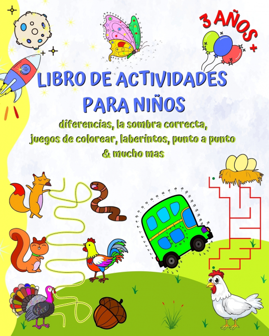 Libro de Actividades para Niños 3 Años+