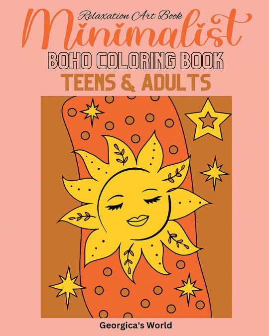 Minimalist Boho Coloring Book for Teens and Adults