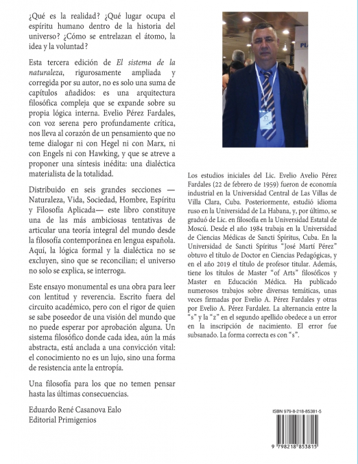 El sistema de la naturaleza. Ensayo de filosofía. Tercera edición