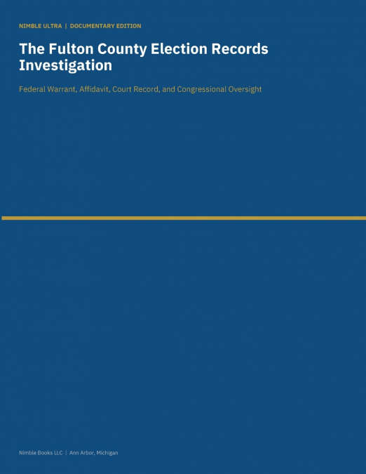 The Fulton County Election Records Investigation