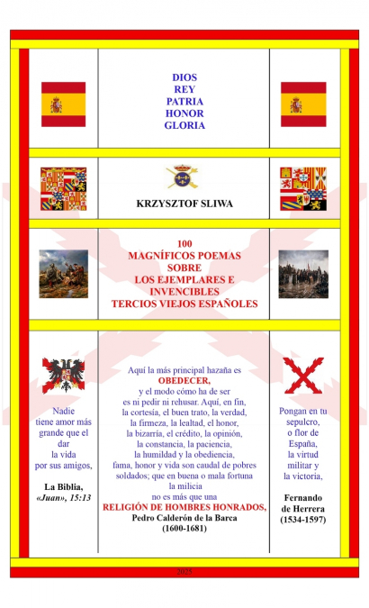 100 magníficos poemas sobre los ejemplares e invencibles Tercios Viejos españoles