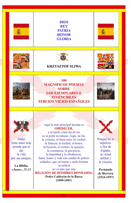100 magníficos poemas sobre los ejemplares e invencibles Tercios Viejos españoles