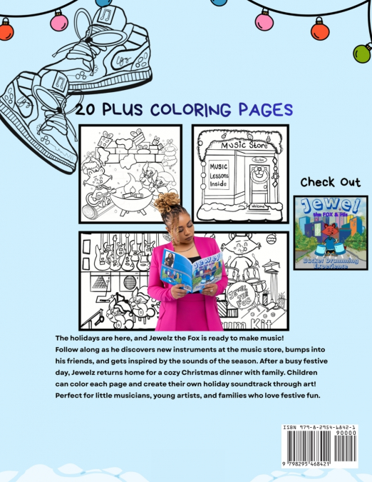 Jewel the Fox Christmas Coloring Book