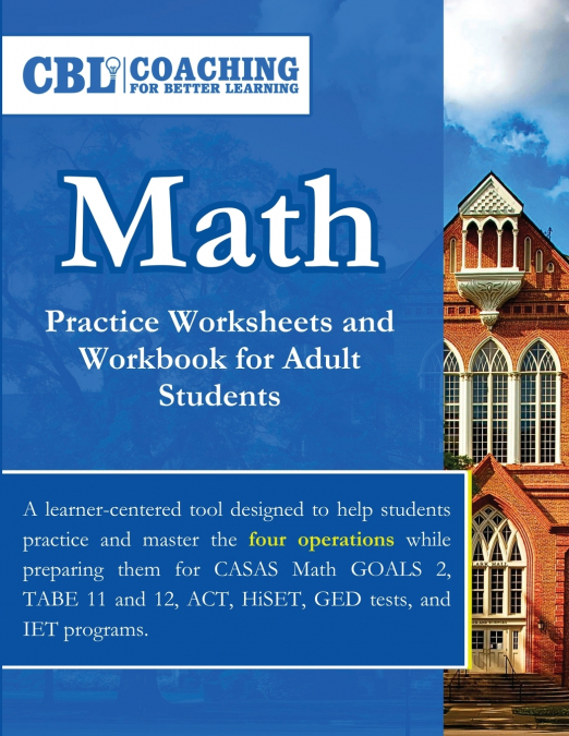 Math Practice Worksheets and Workbook for Adult Students