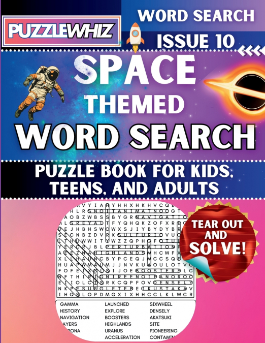 Space - Themed Word Search - Fun & Educational Puzzles for Kids, Teens, and Adults (Large Print Edition)