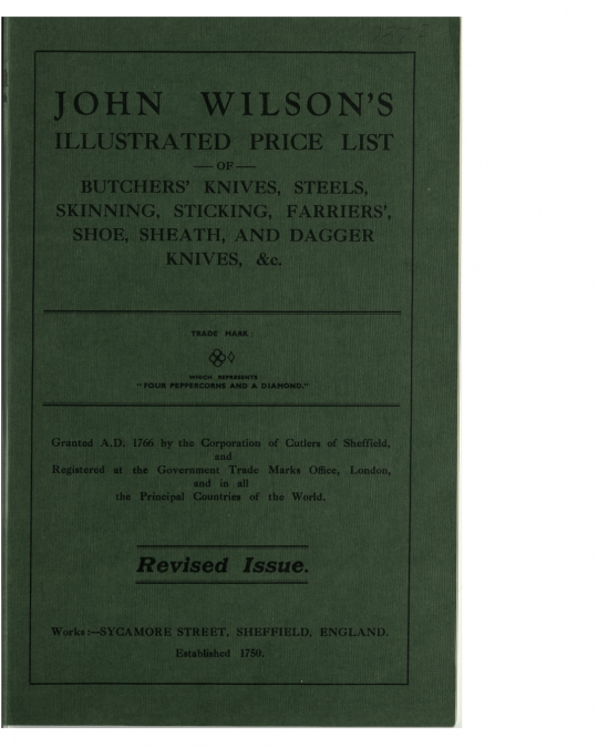 Wilson’s Illustrated Price List