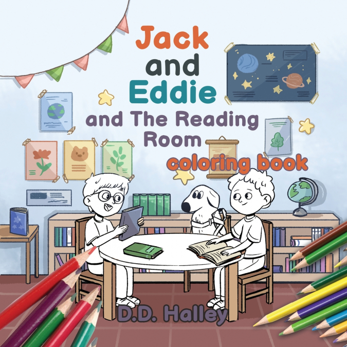 Jack and Eddie and the Reading Room (coloring book)