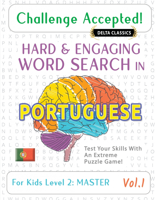 CHALLENGE ACCEPTED! - HARD AND ENGAGING WORD SEARCH IN PORTUGUESE FOR KIDS LEVEL 2
