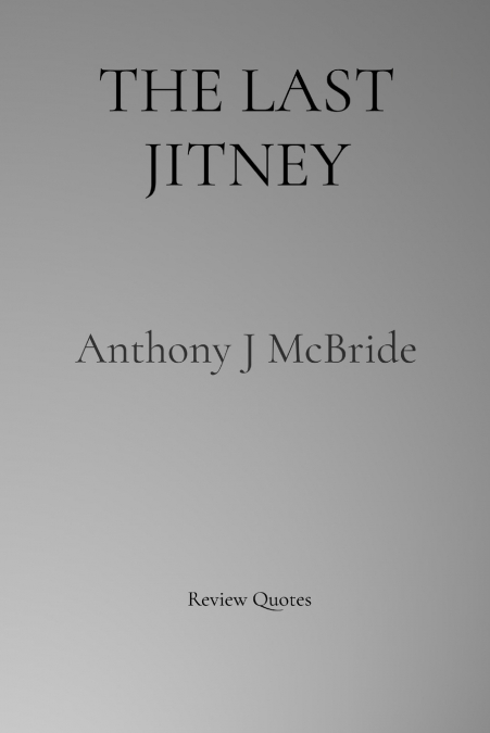 THE LAST JITNEY