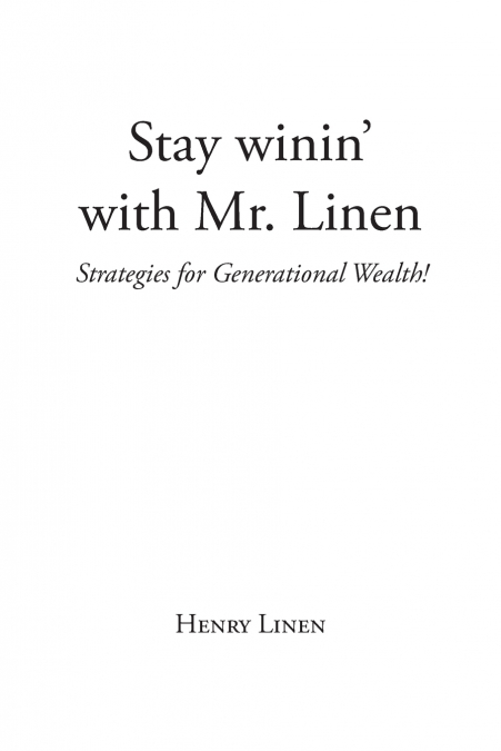Stay winin’ with Mr. Linen