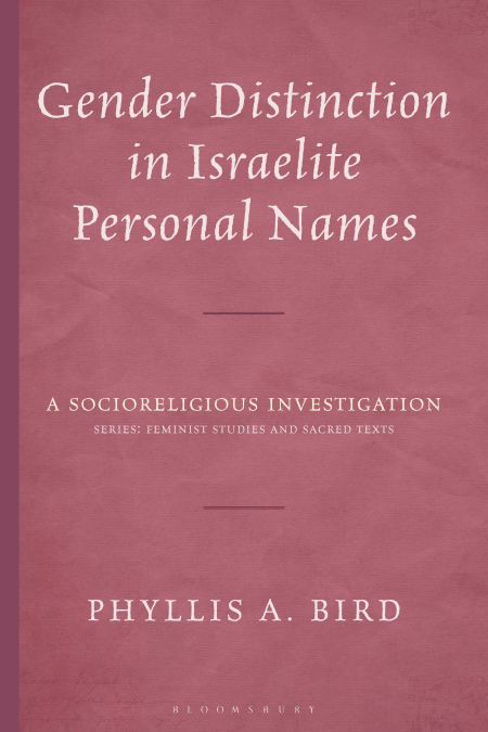 Gender Distinction in Israelite Personal Names