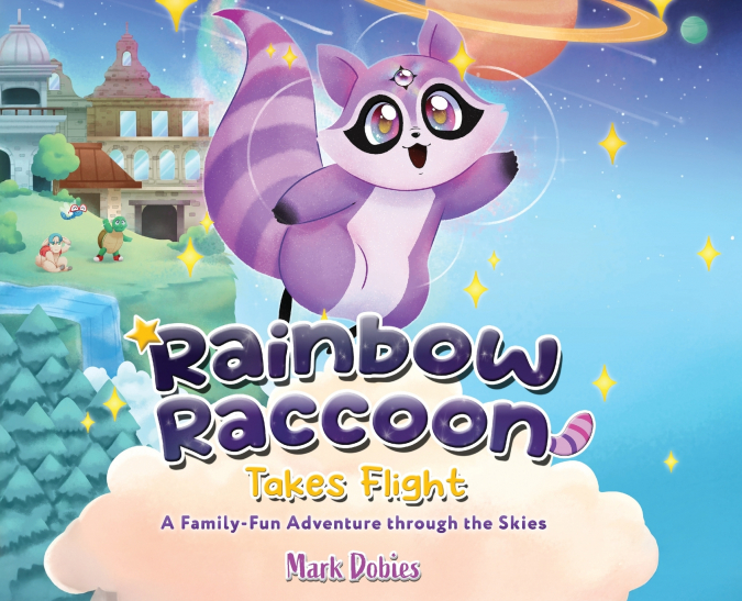 Rainbow Raccoon Takes Flight