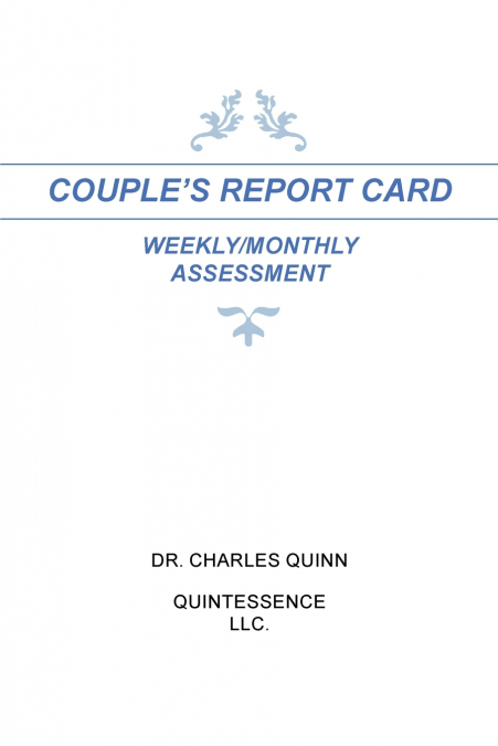 COUPLE’S REPORT CARD WEEKLY/MONTHLY ASSESSMENT