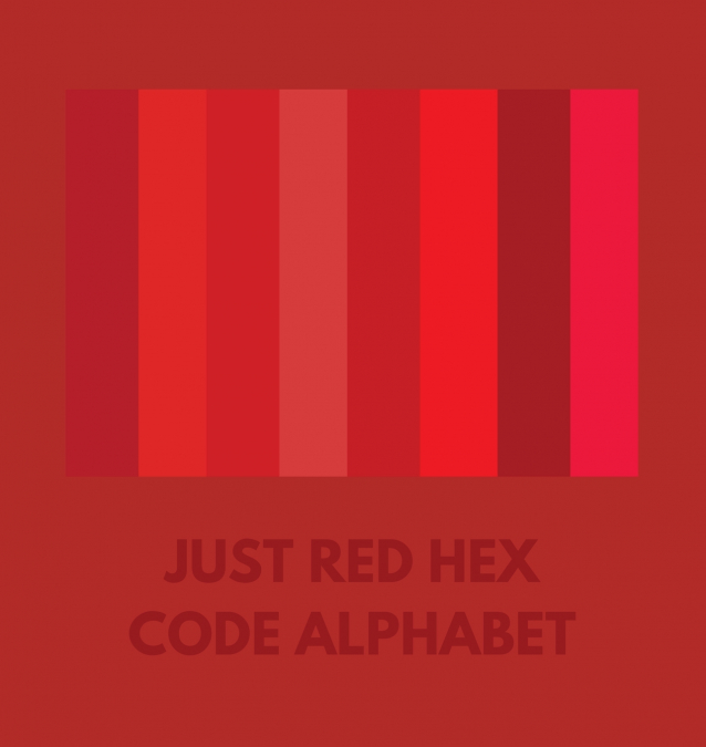 JUST RED HEX CODE ALPHABET