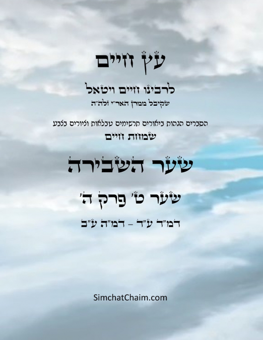 עץ חיים שער ט פרק ה  - Sefer Etz Chaim Gate 09 Chapter 05