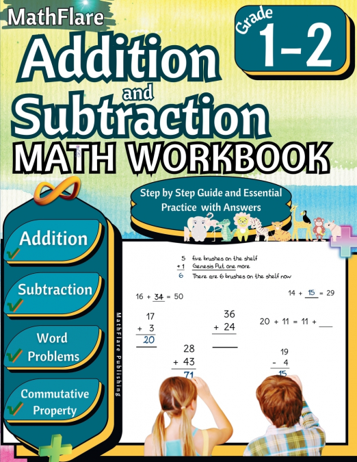 Addition and Subtraction Math Workbook 1st and 2nd Grade