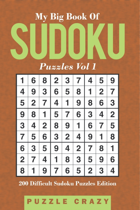 My Big Book Of Soduku Puzzles Vol 1