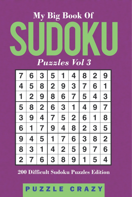 My Big Book Of Soduku Puzzles Vol 3