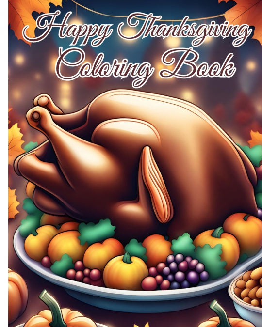 Happy Thanksgiving Coloring Book For Kids Ages 4-8