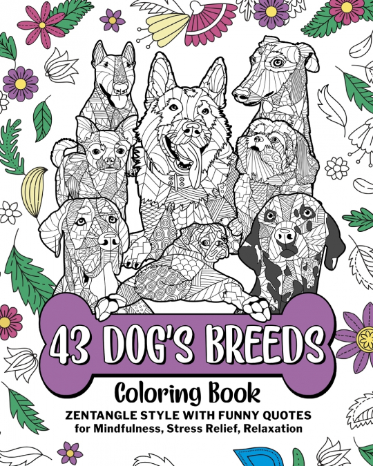 43 Dog’s Breeds Coloring Book