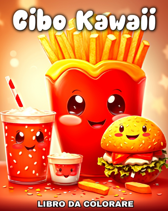 Cibo Kawaii Libro da Colorare