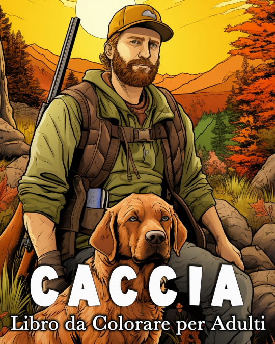 Caccia Libro da Colorare per Adulti