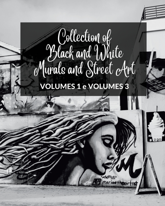 Collection of Black and White Murals and Street Art - Volumes 1 and 3