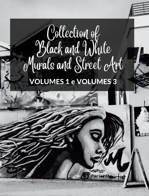 Collection of Black and White Murals and Street Art - Volumes 1 and 3