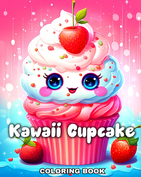 Kawaii Cupcake Coloring Book