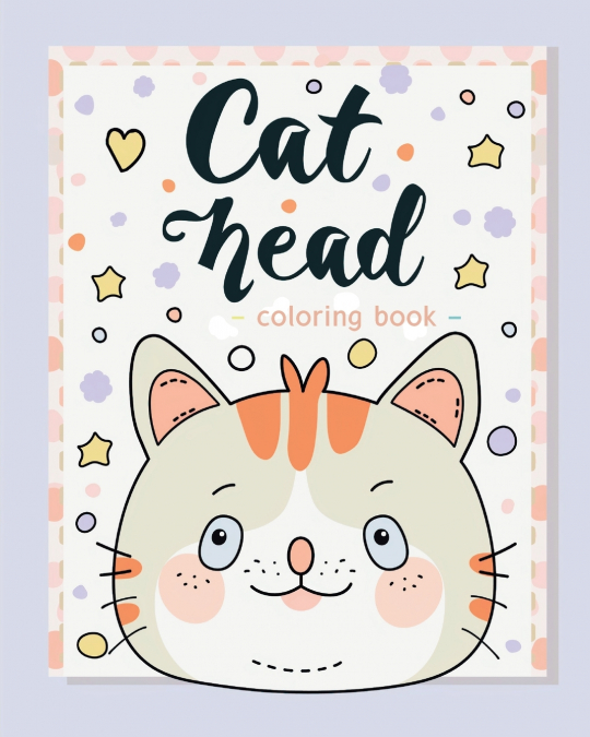 Cat Head - Coloring book for kids