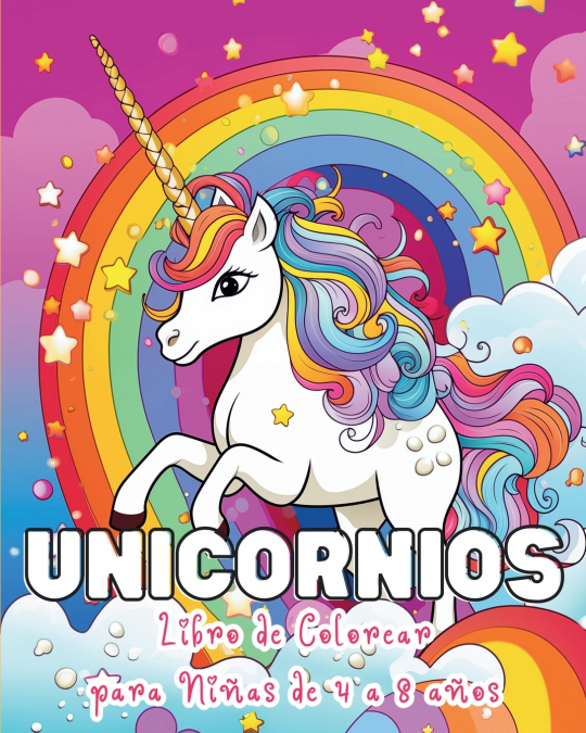 Unicornios - Libro de Colorear para Niñas de 4 a 8 años