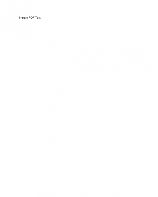 Ingram PDF Test