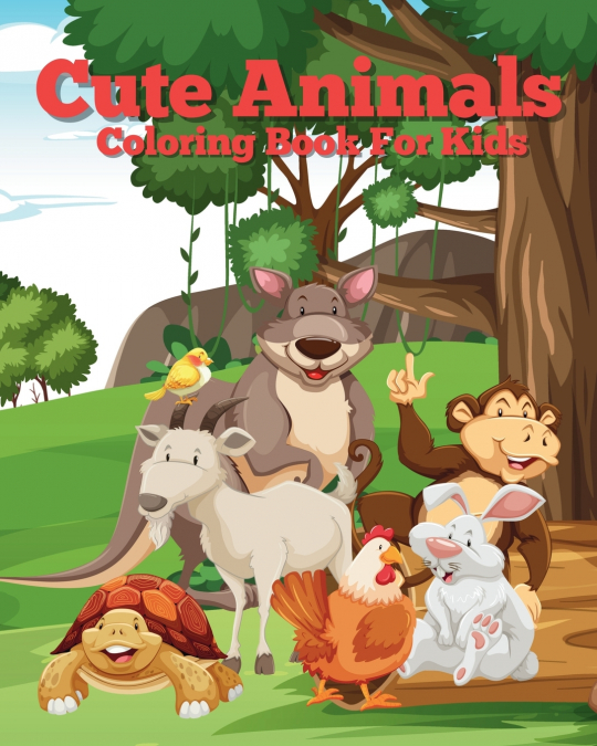 Cute Animals Coloring Book For Kids